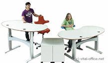 infinitydesign powerlift der höhenverstellbare Feng Shui Schreibtisch für ergonomisches Arbeiten im Sizten und Stehen