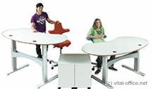 infinitydesign powerlift der hhenverstellbare Feng Shui Schreibtisch fr ergonomisches Arbeiten im Sizten und Stehen