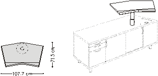 circon executive desk in face design